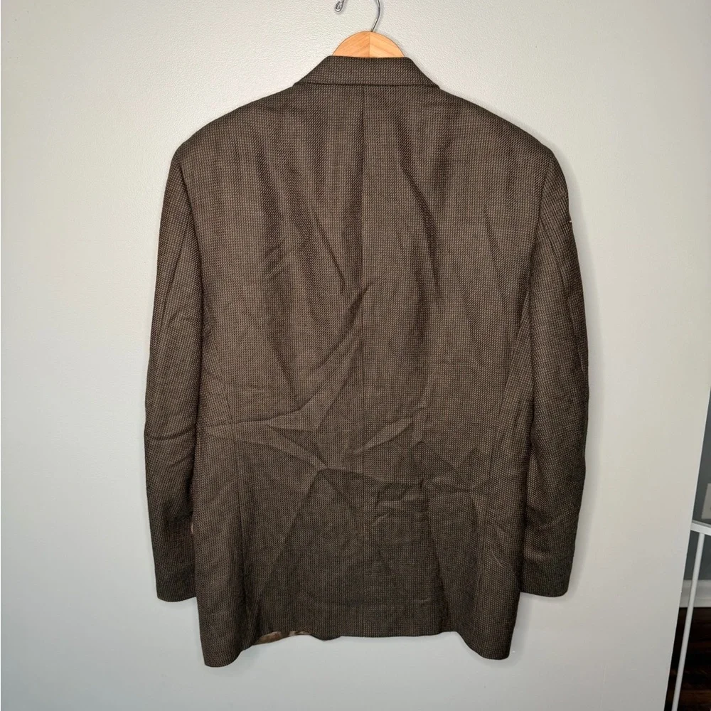 Oscar de la Renta x Vintage 80s Wool Micro Herringbone Blazer